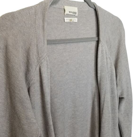 Aritzia Wilfred Free Wool Cotton Sweater Cardigan Sz M Minimalist Neutral Preppy - Picture 5 of 8